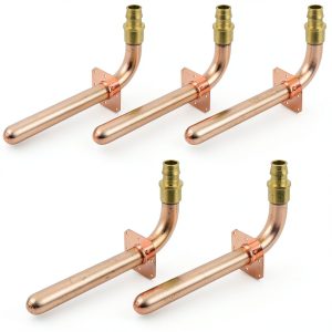 Pex-A copper stub out elbow 3/4" x 4" x 8" lead free Brass Supply-0