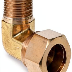 Anderson Metals Brass Tube Elbow Fitting 5/16" Compression x 1/4" Male-0