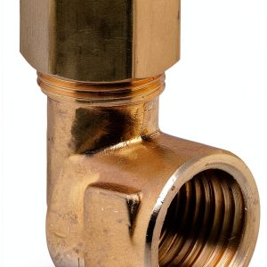 Anderson Metals-50070-0608 Brass Tube Fitting, Elbow, 3/8" Compression x 1/2" Female Pipe-0