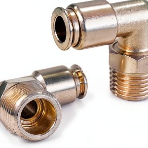 2Pcs Pneumatic Male Elbow, 1/4" Tube OD x 1/4" NPT 304 Stainless Steel Male Elbow, Push to Connect Tube Fitting for Semi Truck Trailer Tractor Air Suspensions-0