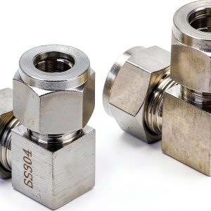 304 Stainless Steel Tube Fitting 90° Elbow 1/4" OD Pack of 2 Pysrych-0